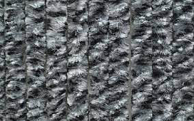 Chenille Vorhang 100x200 grau/weiß/schwarz