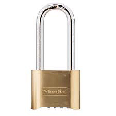 PADLOCK BRASS CODE 51MM LONG SHACKLE