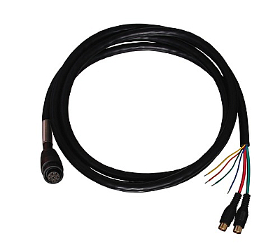 Simrad NSE Video/Comms Cable (8 pin conn. to bare wires for NMEA and 2 RCA female for Video in Port one and two)  2 m (6.5 ft)