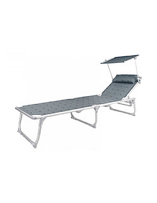 Sonnenliege grau XL